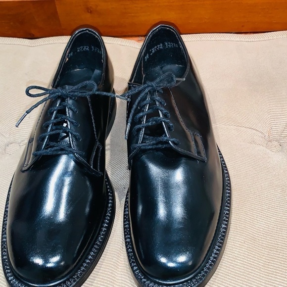Diamanté Black Leather Derby Shoes. - Picture 12 of 15